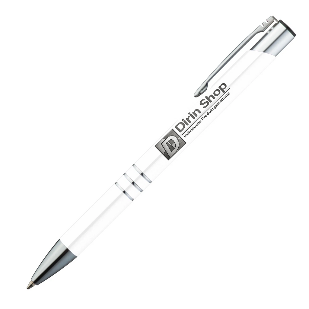 Kugelschreiber Metall mit 3 Zierringen